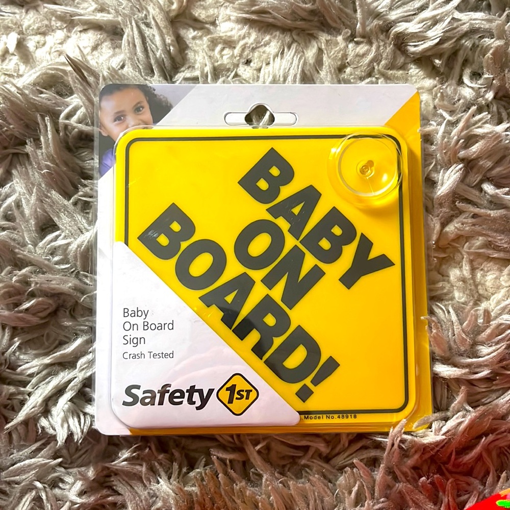 Baby on board sign